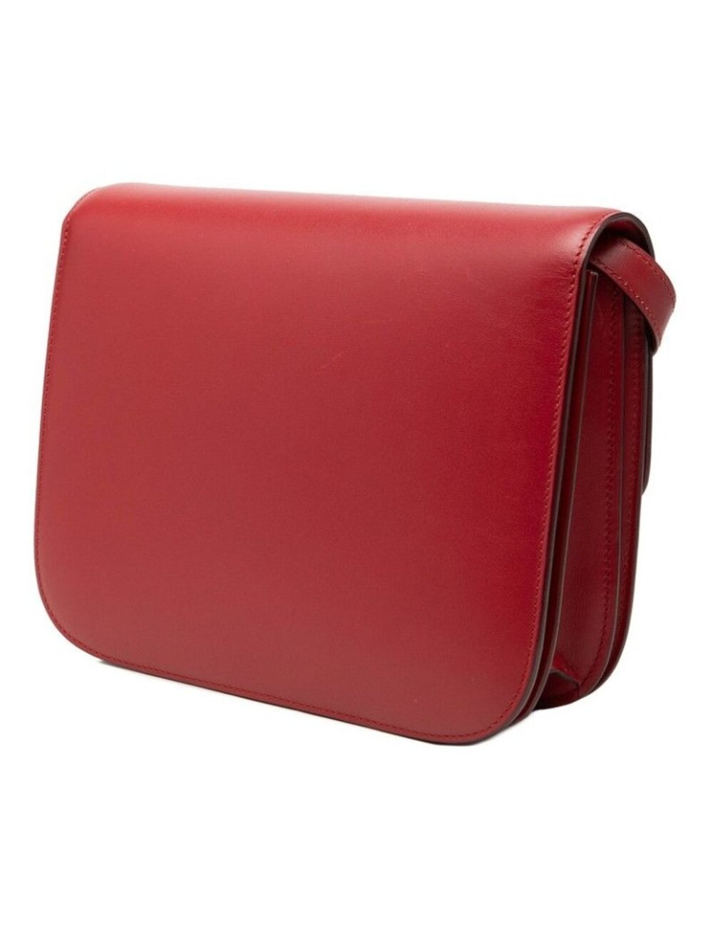 Celine Classic Box Crossbody Shoulder Bag Red Leather - Picture 2 of 7
